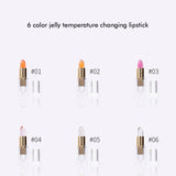 6 color jelly temperature changing lipstick