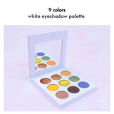 Nueva paleta de sombras de ojos de nueve agujeros en color blanco