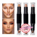 3 Kinds of Double-headed Highlight Concealer Contouring Stick - MSmakeupoem.com