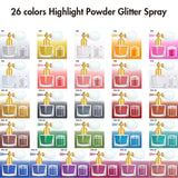 26 colors Highlight Powder Glitter Spray