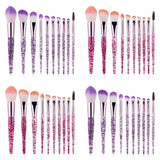 10PCS Cosmetic Brushes Set With Crystal Handle