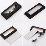 1 Pair 3d Imitation Mink Hair False Eyelashes with Square Black Box - MSmakeupoem.com