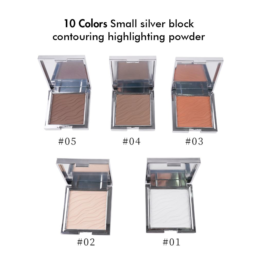 5 colors Small silver block contouring highlighting powder
