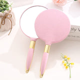 4 colors European fashion round hand mirror (At least 12Pcs for sale, color mixing is allowed)