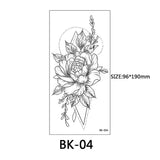 40 Arten von Sketch Flower Tattoo-Aufklebern