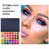 35 Colors Black Marble Eyeshadow Palette High Pigment / Blue Matte Eyeshadow Palette Custom - MSmakeupoem.com