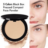 5 Farben Gepresster kompakter Gesichtspuder Matte & Private Label Make-up-Puder