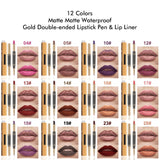 10 Color No Logo Lipsticks Matte / Crystal Square Tube Lippenstift-Anpassung