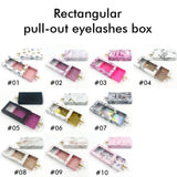 Rectangular pull-out eyelashes box