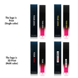 Lápices labiales líquidos de tubo cuadrado degradado de 8 colores