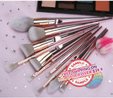 10 pcs Rose Gold Laser Makeup Brush Set - MSmakeupoem.com