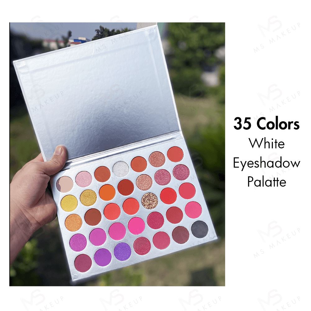 35 Colors White Eyeshadow Palatte - MSmakeupoem.com