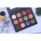 12 Colors Candy Color Black Eyeshadow Palette（50pcs free shipping）