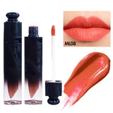 Barra de labios líquida de tubo degradado negro de 25 colores