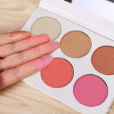 6-farbiges Highlight Blush White Palette Kundenspezifisches Logo