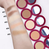 Low Moq Matte Pressed Compact Face Powder With Red Box Cosmetics Supplier（50pcs free shipping）
