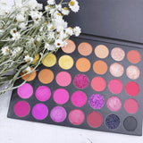 35 Colors Faux Leather White Eyeshadow Palette - MSmakeupoem.com