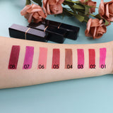 8 color black square tube matte lipstick