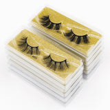 Falsche Wimpern 1 Paar mit quadratischer Goldbox (Nerzhaar)