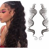 5 types d'autocollants de tatouage Hairline Edge Stickers