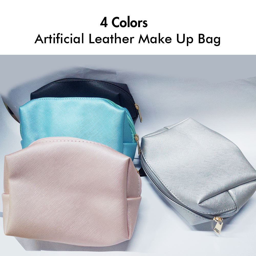 4 Colors Artificial Leather Make Up Bag