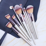 Single Color 10pcs Champagne Gold Makeup Brushes