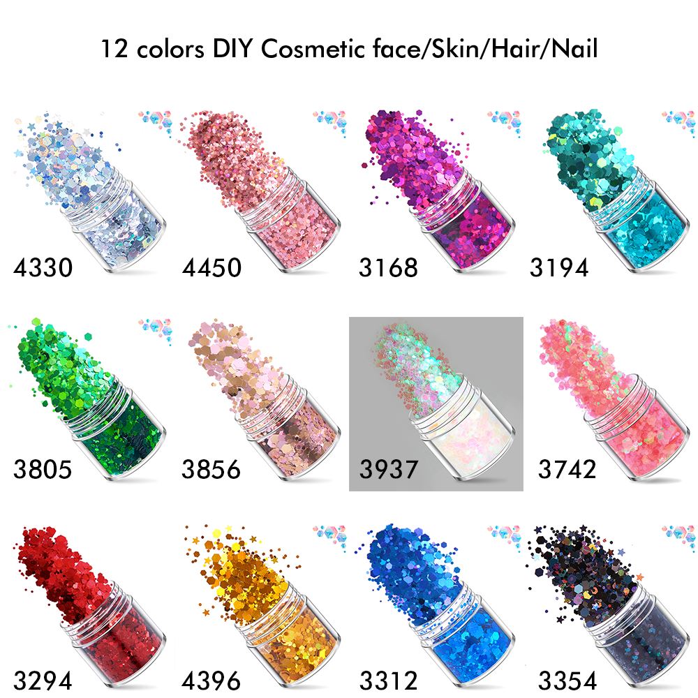 12 colors DIY Cosmetic face/Skin/Hair/Nail