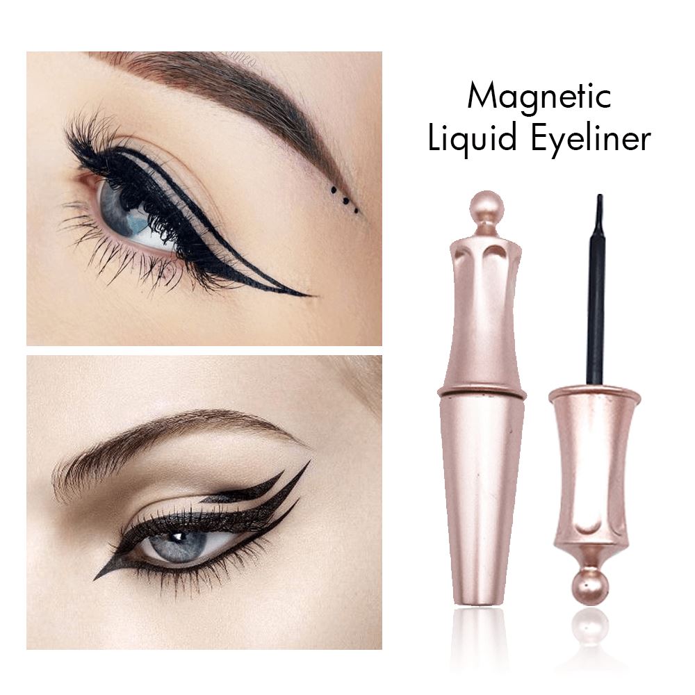 2 Pairs Of False Eyelashes With Magnetic Liquid Eyeliner - MSmakeupoem.com