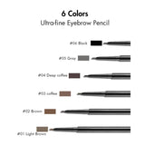 Crayon à sourcils ultra-fin 6 couleurs
