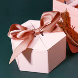 Linda caja de regalo rosa y bolsa de regalos de alta calidad al por mayor para bodas