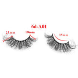 6D messy high imitation mink hair thick eyelashes