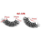 6D messy high imitation mink hair thick eyelashes