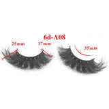 6D messy high imitation mink hair thick eyelashes