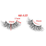 1 paire de faux cils en poils de vison imitation 3d avec boîte noire carrée