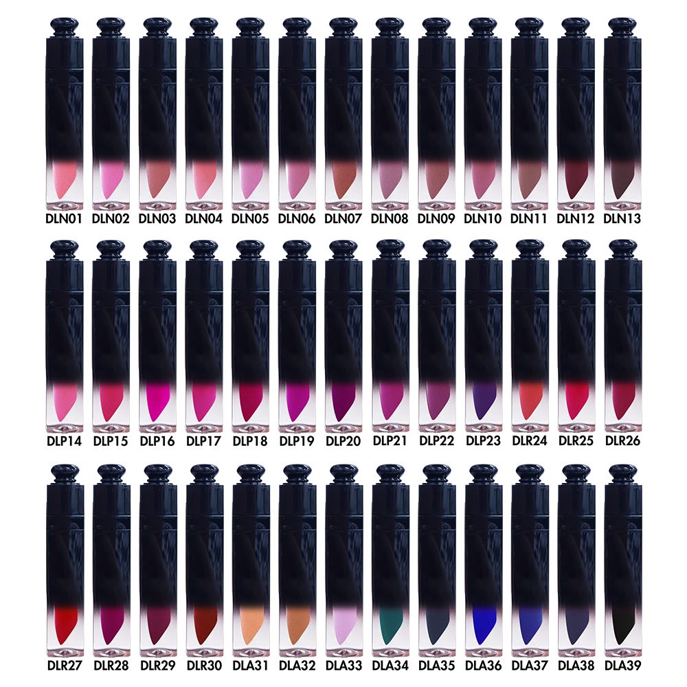 39 colors No-stick matte Black gradient tube liquid lipstick(#31-#39)