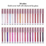 34 Farben Gold Cover Half mit Diamond Lip Gloss (#1-#22)