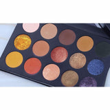 15 Colors Yellow Brown Eyeshadow Palette（50pcs free shipping）