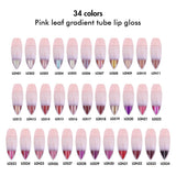 34 couleurs brillant à lèvres tube dégradé feuille rose (# 23-# 34)