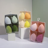 4 color handles 4 compartments make-up sponge