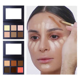 Paleta de contorno de corrector de caja negra de 6 colores