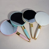 4 colors European fashion round hand mirror (At least 12Pcs for sale, color mixing is allowed)