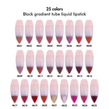 25 colors Pink leaf gradient tube liquid lipstick