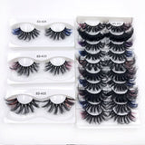 8D Eye End Colorful Fried Hair Thick Exaggerated False Eyelashes