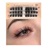 Segmented single-cluster false eyelashes naturally thick