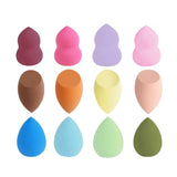 7 Farben Diamond Makeup Blender Sponge (mit runder durchsichtiger Kunststoffbox)