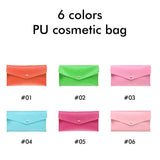 6 colors PU cosmetic bag
