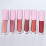 6 couleurs rose couvercle miroir brillant à lèvres