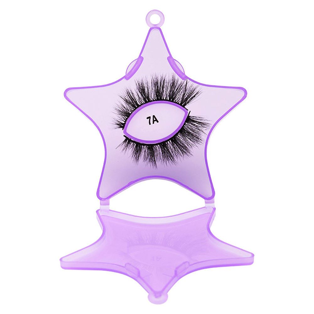 False Eyelashes 1 Pair With Purple Star (Mink hair)