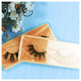 False Eyelashes 1pair With Square Bronze Box(mink Hair)