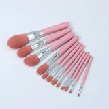 2 Colors 12pcs Candy Colors Makeup Brushes Set Custom Logo